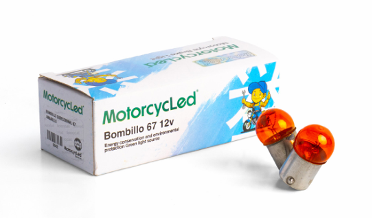 Bombillo Direccional LED 67 - Amarillo pata corriente - Caja x 10